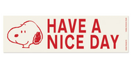 Snoopy Nice Day Bumper Sticker - Red
