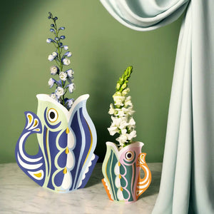 Octaevo Paper Vase- Fish Blue