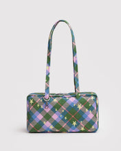 Load image into Gallery viewer, Nylon Bowler Bag- Green Star Plaid
