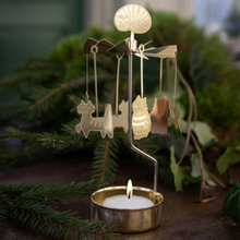 Load image into Gallery viewer, Gold Lisa L. Cats Rotary Candleholder
