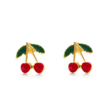 Load image into Gallery viewer, Cherry Stud Earrings - Tigertree
