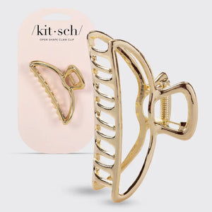 Open Shape Claw Clip- Gold