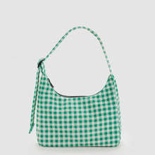 Load image into Gallery viewer, Mini Nylon Shoulder Bag - Green gingham - Tigertree
