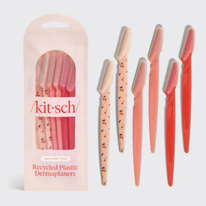 Recycled Plastic Dermaplaners 6 Pc Set- Cherry