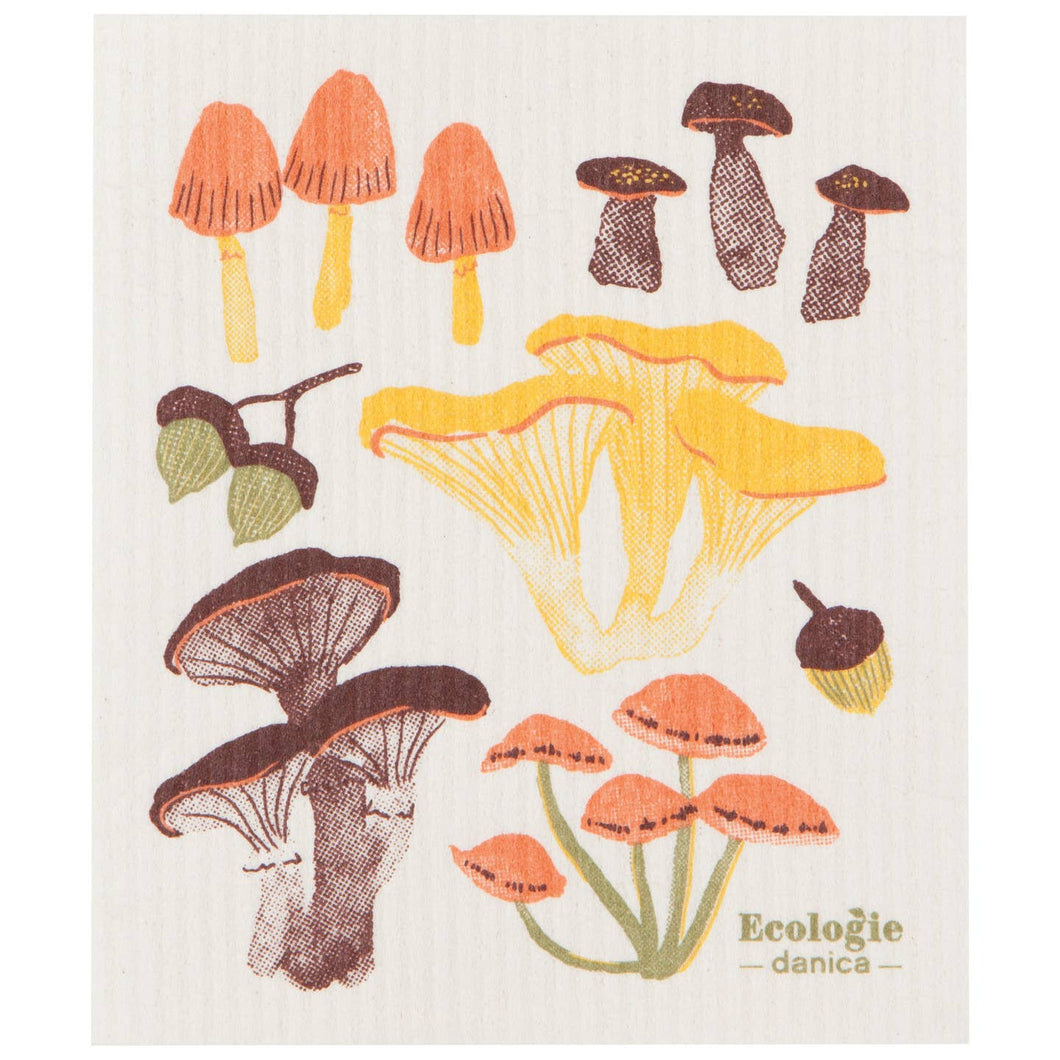 Swedish Dish Cloth- Field Mushrooms - Tigertree