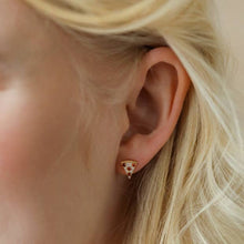 Load image into Gallery viewer, Crystal Pizza Stud Earrings
