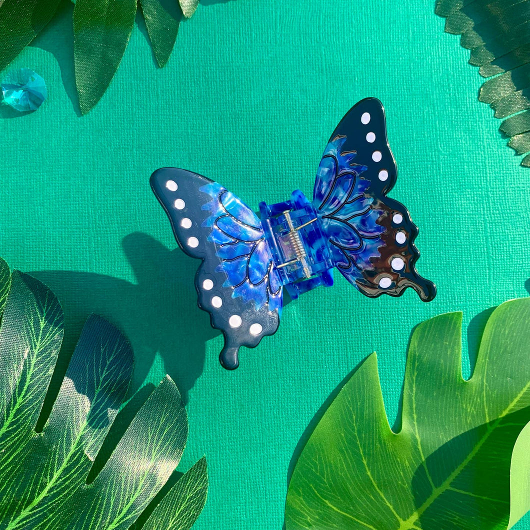 Blue Morpho Hair Claw