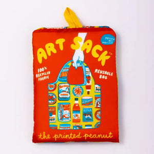 Vintage Tins Art Sack - Reusable Tote Bag - Tigertree