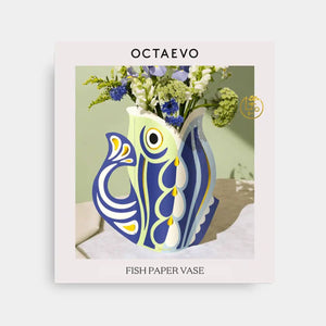 Octaevo Paper Vase- Fish Blue