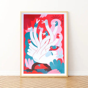 Duck Monster A3 - Risograph Print - Tigertree