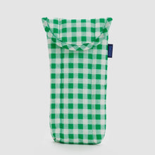 Load image into Gallery viewer, Puffy Glasses Case - Green Gingham - Tigertree
