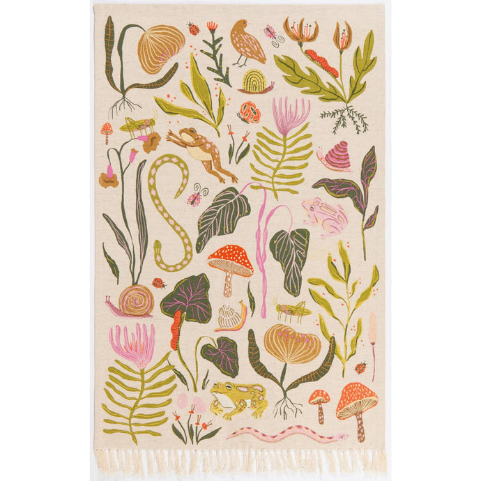 Gardenland Embroidered Tea Towel - Tigertree