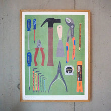 Load image into Gallery viewer, Some Tools From Our Toolbox Risograph Print- 12x16 - Tigertree
