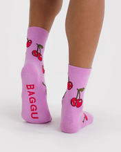 Load image into Gallery viewer, Crew Sock - Cherries
