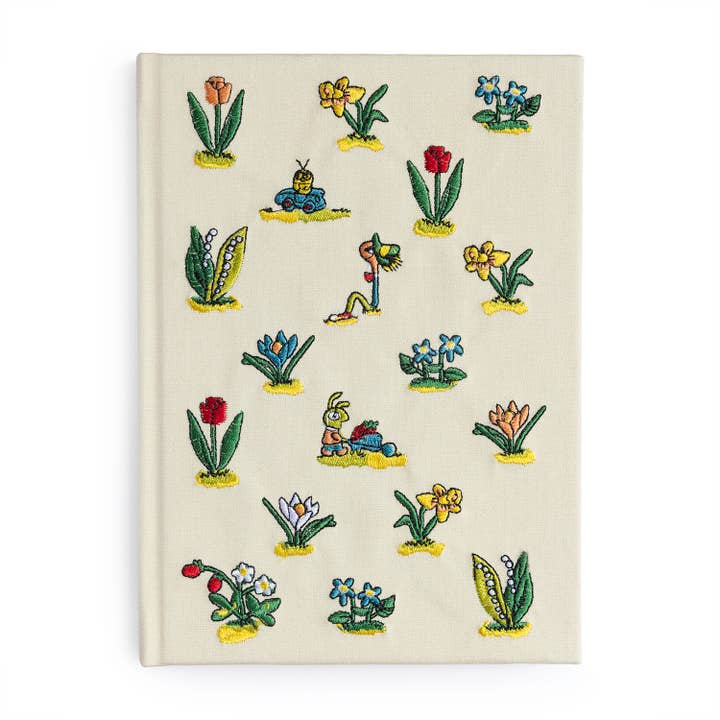 Lowly Worm Garden Embroidered Journal