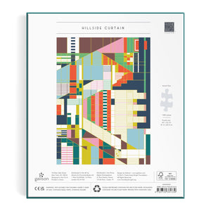Frank Lloyd Wright Hillside Curtain 1500 Piece Foil Puzzle - Tigertree