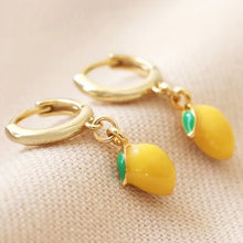 Load image into Gallery viewer, Lemon Hoop Earrings - Tigertree
