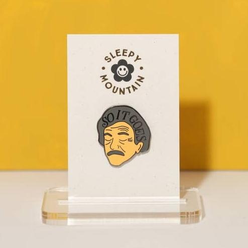 Kurt Vonnegut So it Goes Enamel Pin