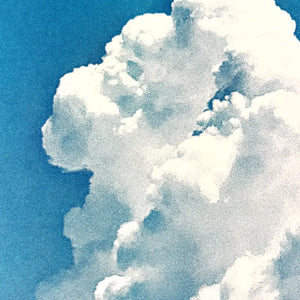 Southwest Clouds Cumulus Congestus - Art Risograph Print - Tigertree