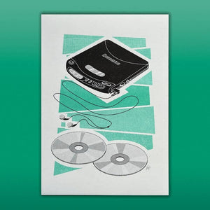 Sony Discman Risograph Print