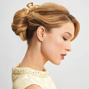 Open Shape Claw Clip- Gold