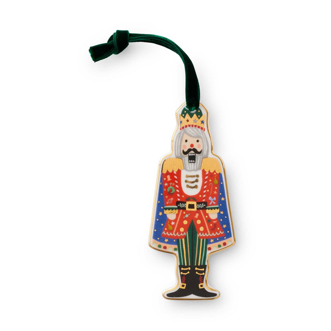 Nutcracker Porcelain Ornament