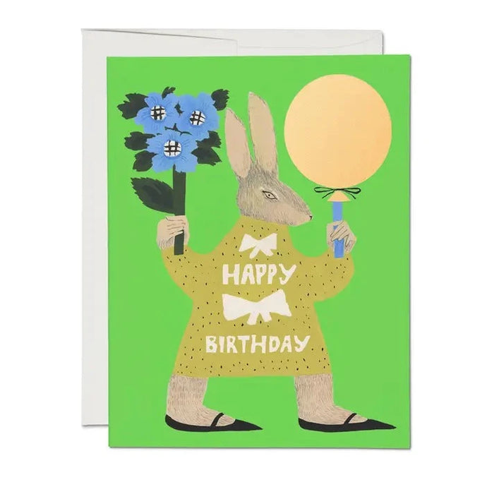 Party Rabbit Birthday Card - Tigertree