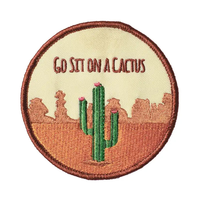 Go Sit on a Cactus Embroidered Patch - Tigertree
