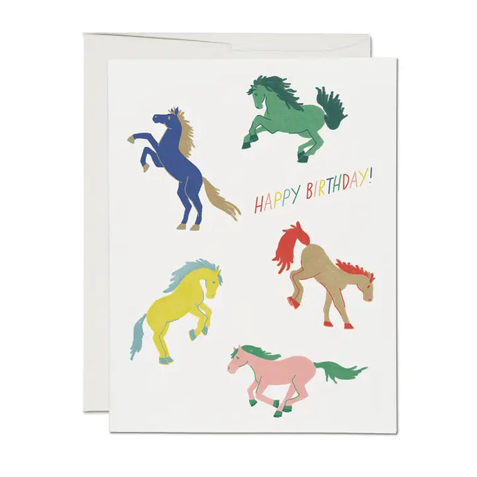 Wild Horses Birthday Card - Tigertree