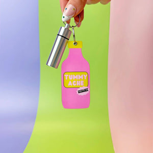 Tummy Hurts Mirror + Pill Case Keychain - Tigertree