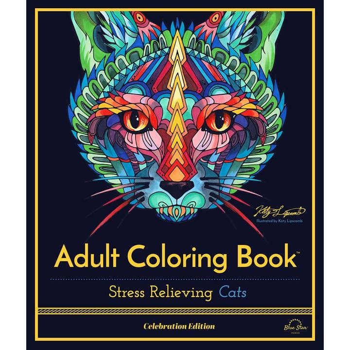 Adult Coloring Book: Stress Relieving Cats
