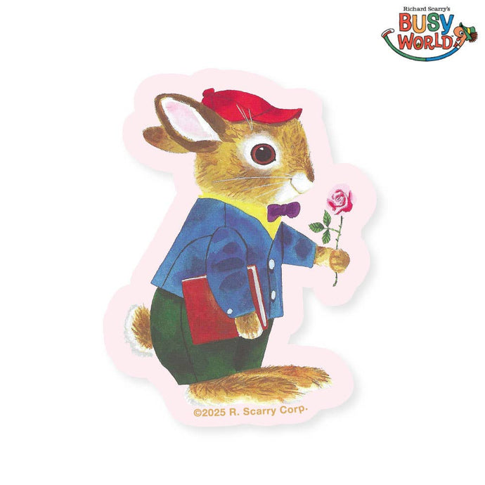 Richard Scarry School Bunny Rose Sticker - Tigertree