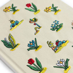 Lowly Worm Garden Embroidered Journal