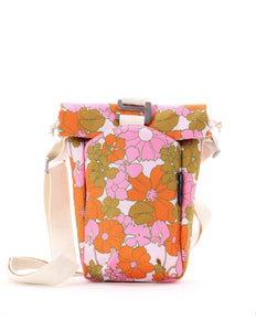 Crossbody Drink Pouch - Retro Floral Pink