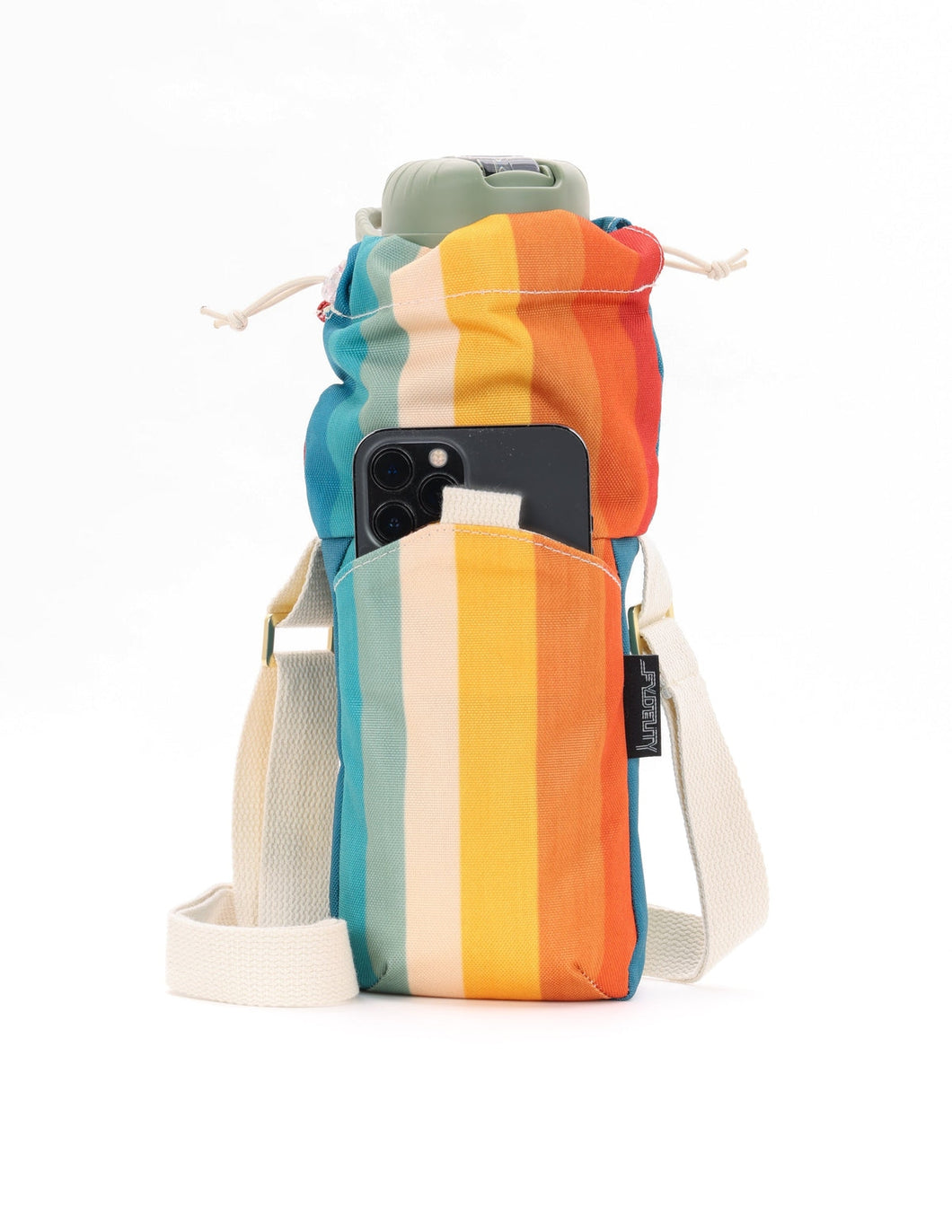 Crossbody Drink Pouch - Retro Stripe