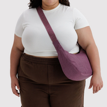 Load image into Gallery viewer, Medium Nylon Crescent Bag - Wild Plum
