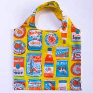Vintage Tins Art Sack - Reusable Tote Bag - Tigertree