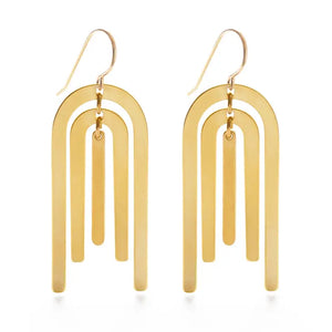 Gold Rainbow Earrings - Tigertree