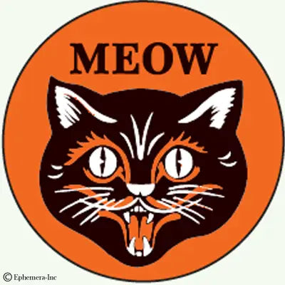 Meow Black Cat Magnet - Tigertree