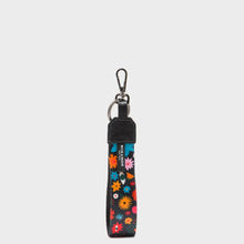 Load image into Gallery viewer, Black Nylon Keychain- Flowers
