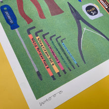 Load image into Gallery viewer, Some Tools From Our Toolbox Risograph Print- 12x16 - Tigertree
