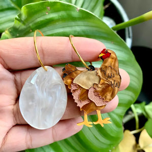 Chicken & Egg Earrings - Tigertree