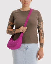 Load image into Gallery viewer, Small Nylon Crescent Bag - Deep Fuchsia - Tigertree
