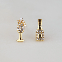 Load image into Gallery viewer, Bubbles Studs- 18K Gold Plated CZ
