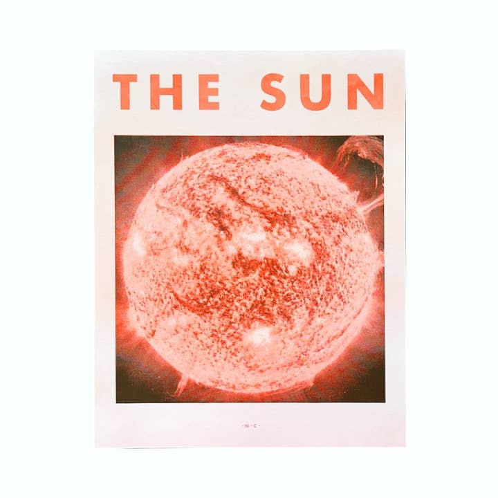 The Sun Risograph Print