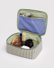 Load image into Gallery viewer, Small Cosmetic Case - Sage Stripe
