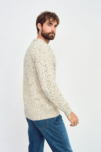 Inisheer Aran Sweater - Flecked Cream