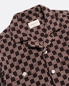 Hiro Shirt - Criss-Cross Brown