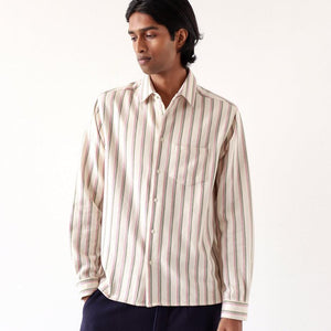 Classic Shirt - Kuki Stripe White