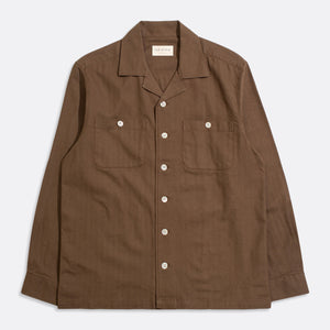 Hiro LS Shirt Brown